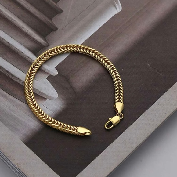 1pc Men's European & American Hip Hop Style Stainless Steel Chain Bracelet - Picture 5 of 5